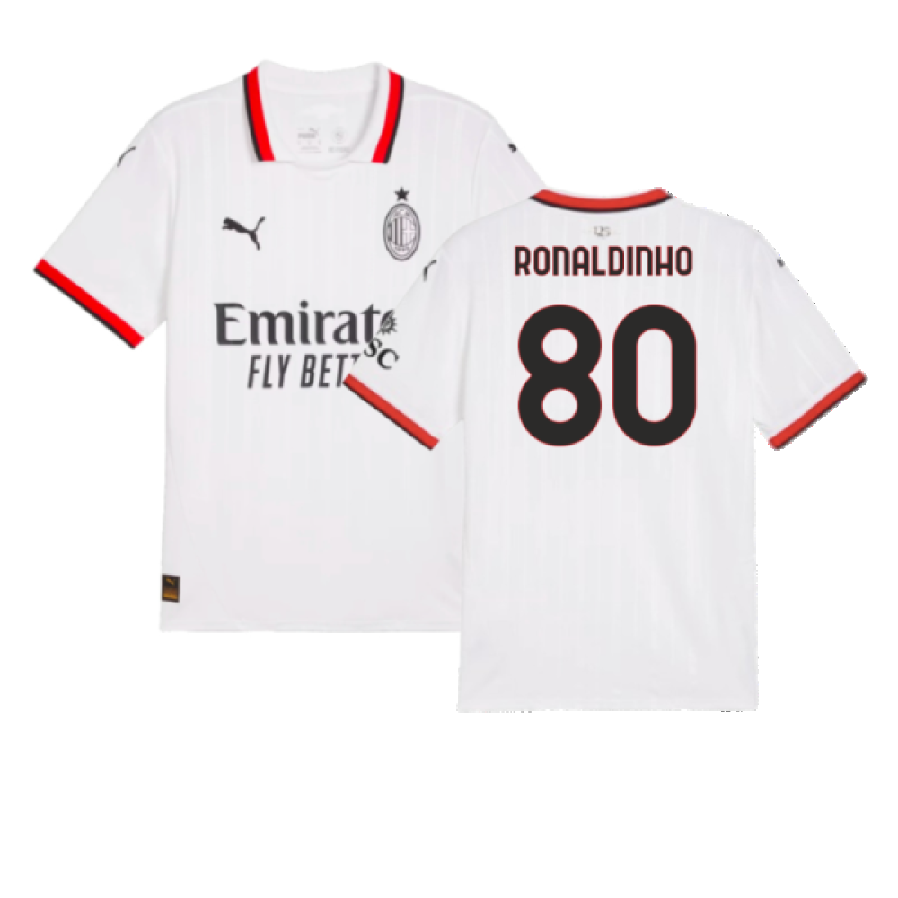 2024-2025 AC Milan Away Shirt (Ronaldinho 80)