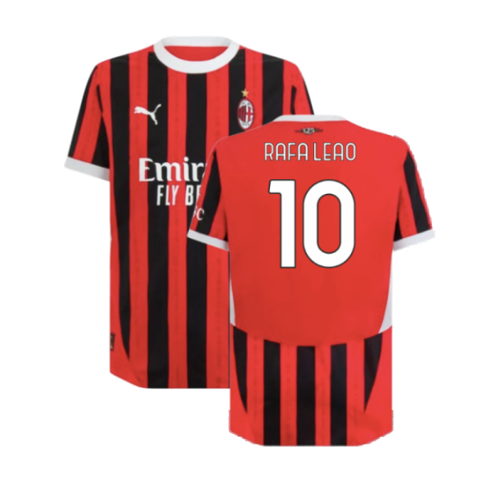 2024-2025 AC Milan Home Authentic Shirt (Rafa Leao 10)