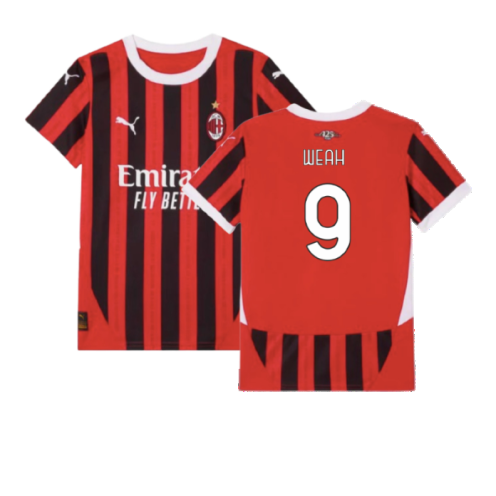 2024-2025 AC Milan Home Shirt (Kids) (Weah 9)