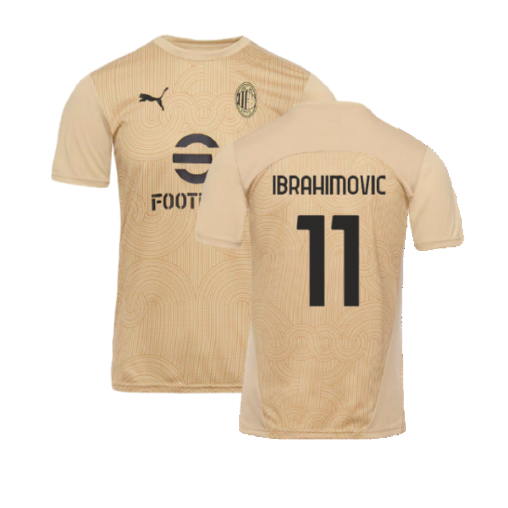 2024-2025 AC Milan Pre-Match Shirt (Putty) (Ibrahimovic 11)