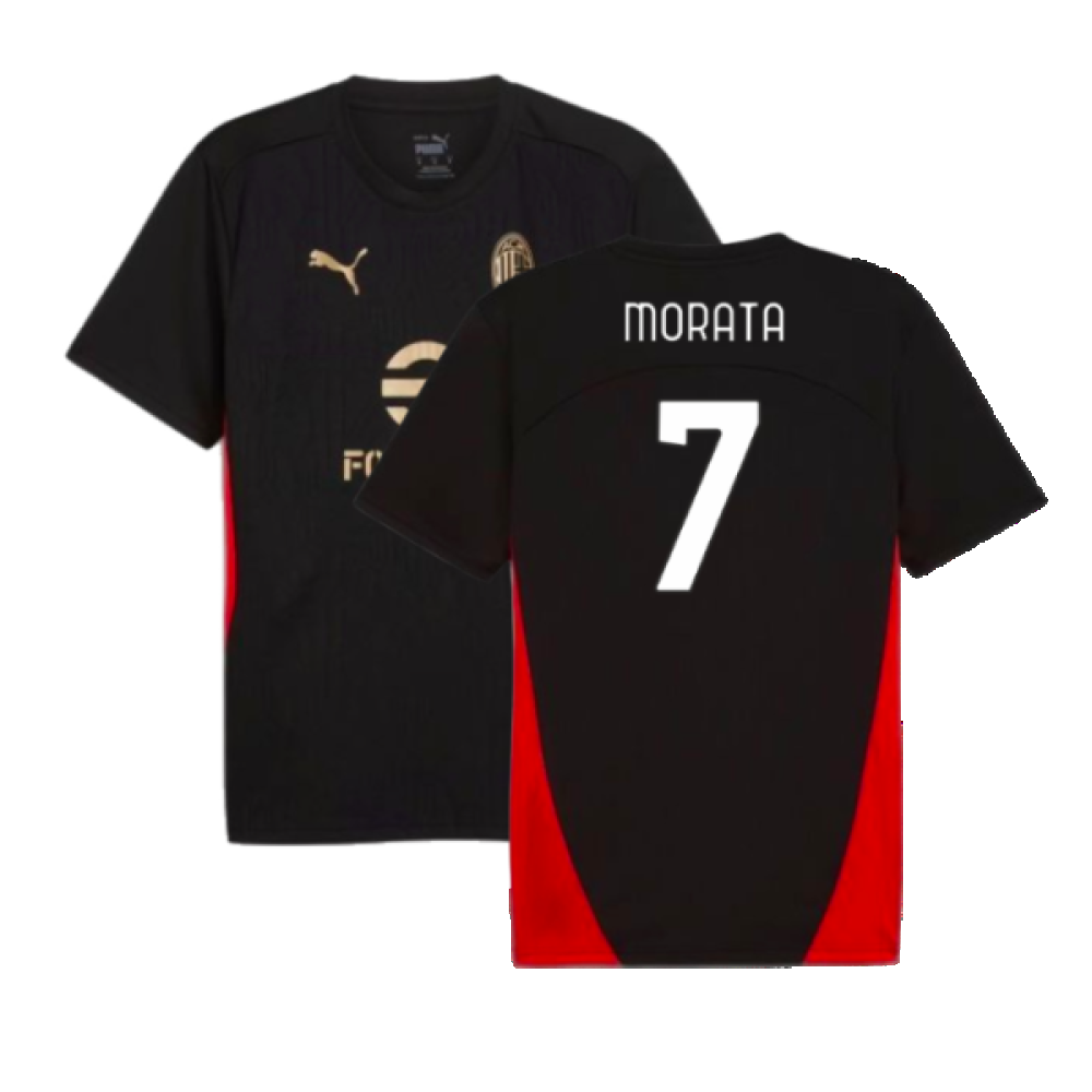 2024-2025 AC Milan Training Shirt (Black) (Morata 7)