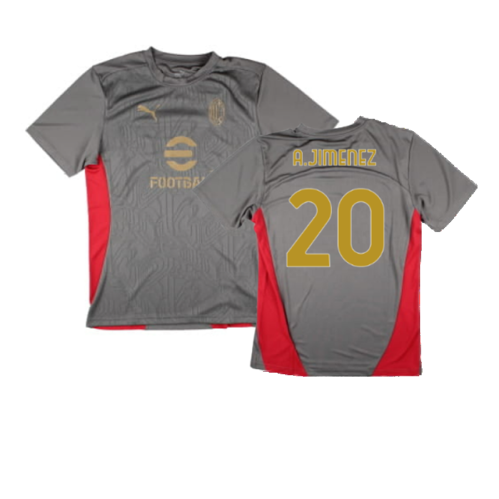 2024-2025 AC Milan Training Shirt (Grey) (A.Jimenez 20)