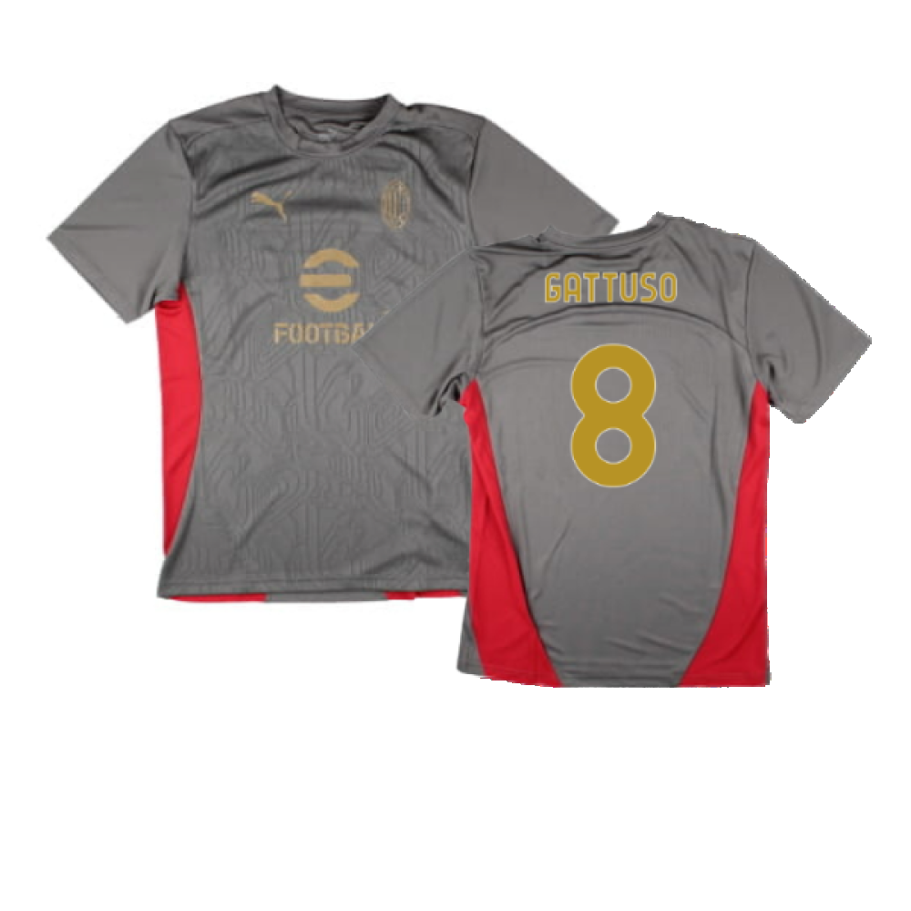 2024-2025 AC Milan Training Shirt (Grey) (Gattuso 8)