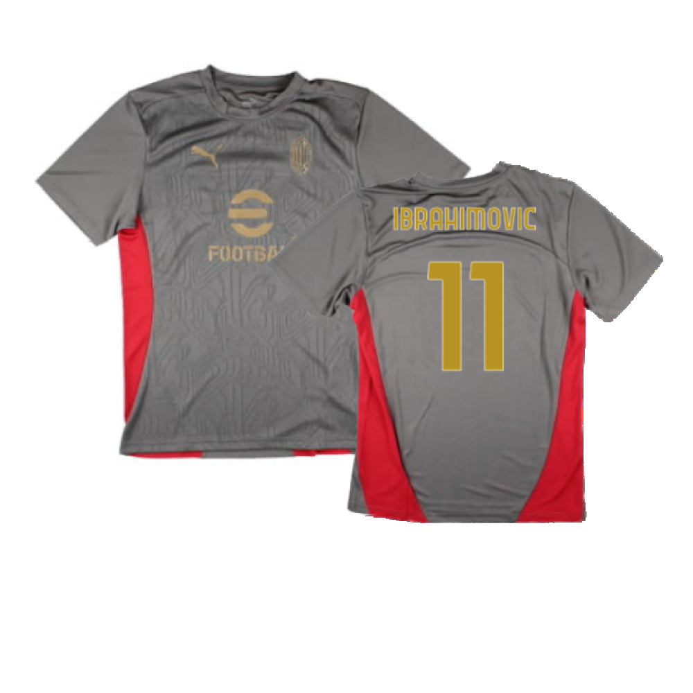 2024-2025 AC Milan Training Shirt (Grey) (Ibrahimovic 11)