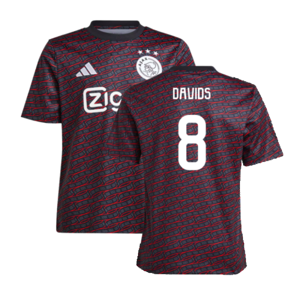 2024-2025 Ajax Pre Match Shirt (Black) - Kids (Davids 8)