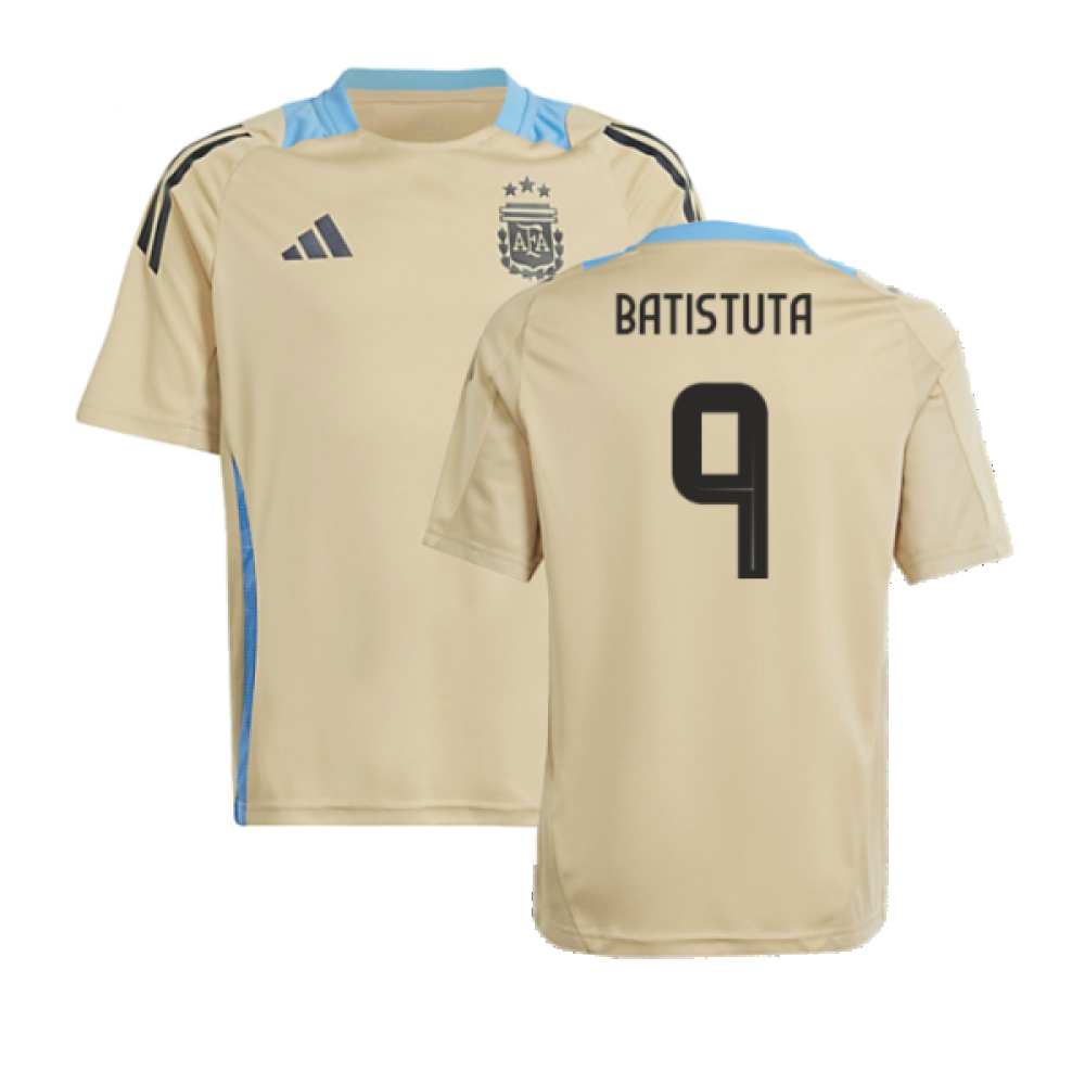 2024-2025 Argentina Training Jersey (Hazy Beige) - Kids (BATISTUTA 9)