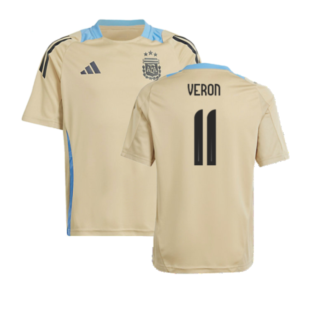 2024-2025 Argentina Training Jersey (Hazy Beige) - Kids (VERON 11)