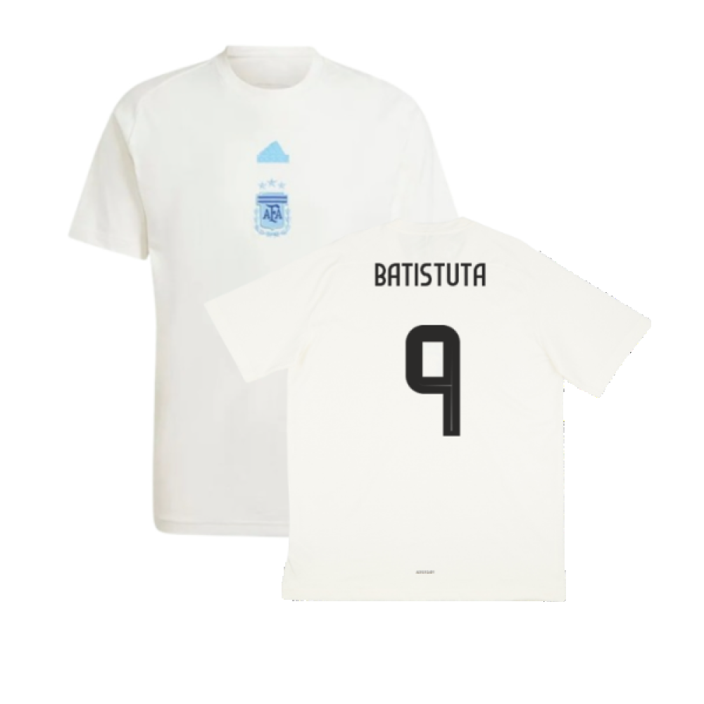 2024-2025 Argentina Travel Tee (White) (BATISTUTA 9)