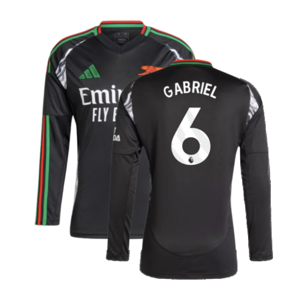 2024-2025 Arsenal Away Long Sleeve Shirt (Gabriel 6)