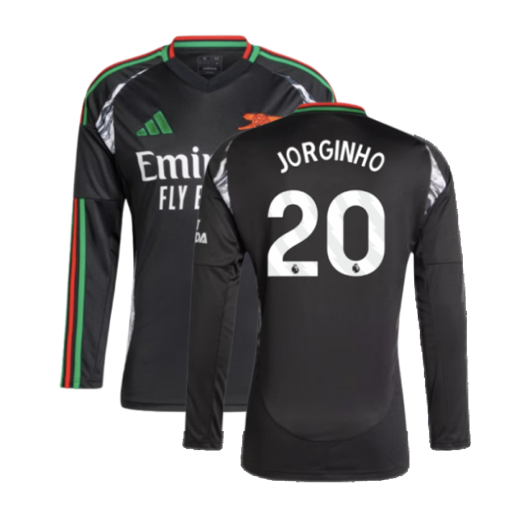 2024-2025 Arsenal Away Long Sleeve Shirt (Jorginho 20)