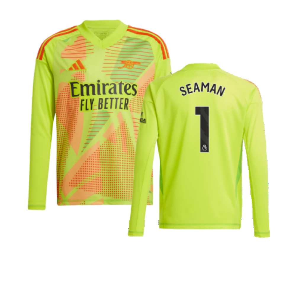 2024-2025 Arsenal Home Goalkeeper Shirt (Yellow) - Kids (Seaman 1)