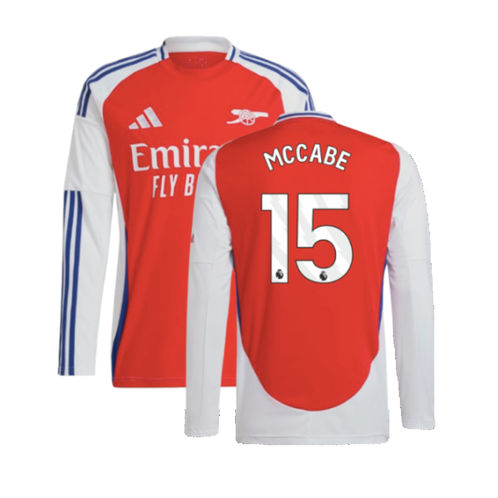 2024-2025 Arsenal Long Sleeve Home Shirt (McCabe 15)