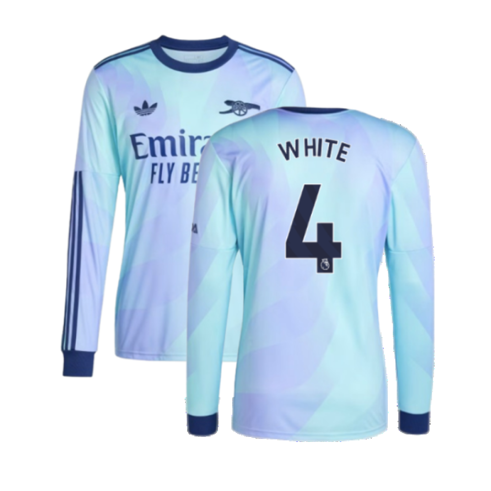 2024-2025 Arsenal Long Sleeve Third Shirt (White 4)