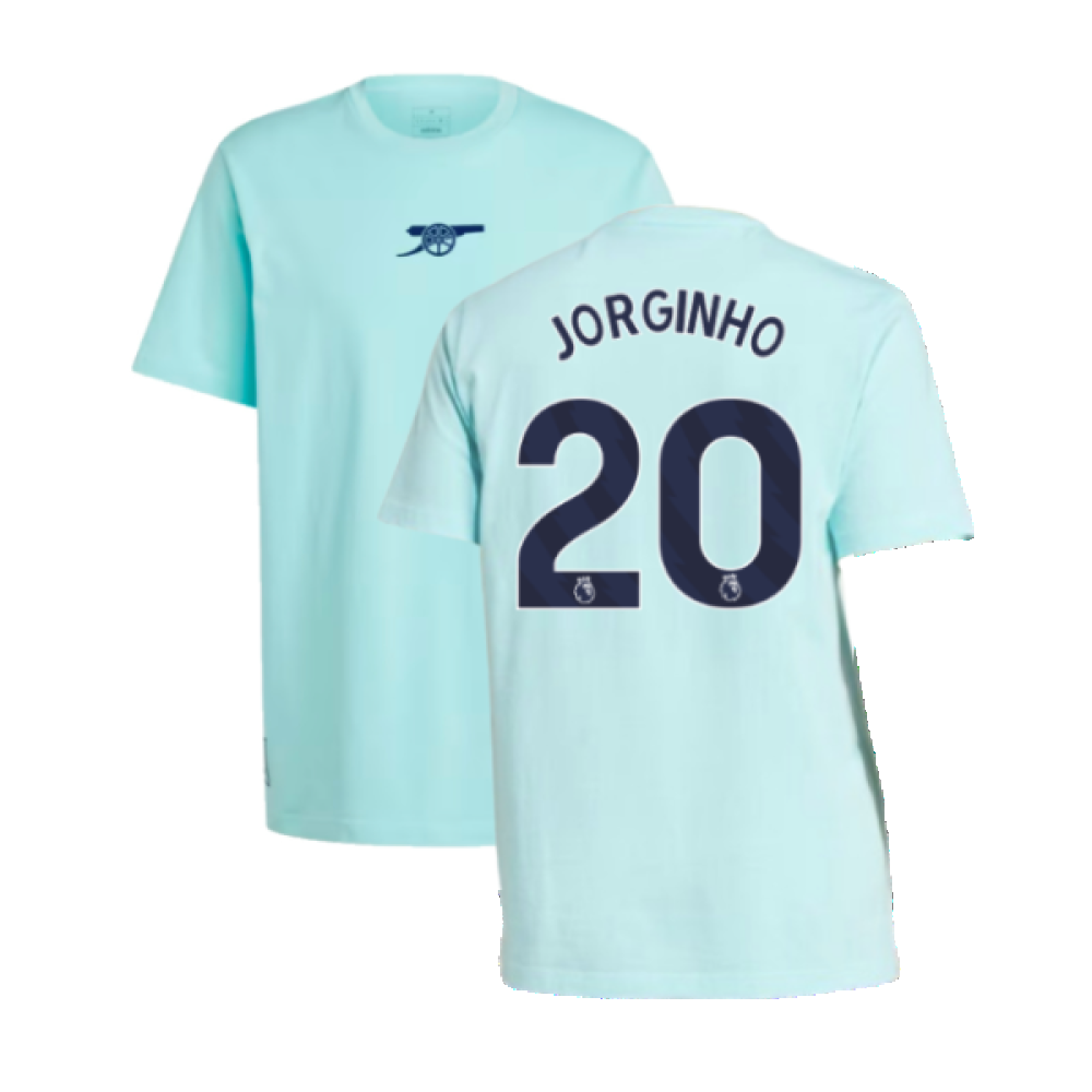 2024-2025 Arsenal Seasonal Tee (Clear Aqua) (Jorginho 20)