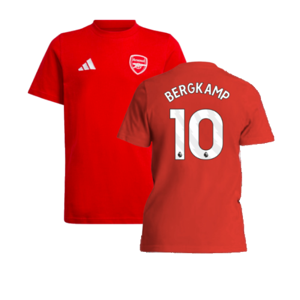 2024-2025 Arsenal Tee (Red) - Kids (Bergkamp 10)