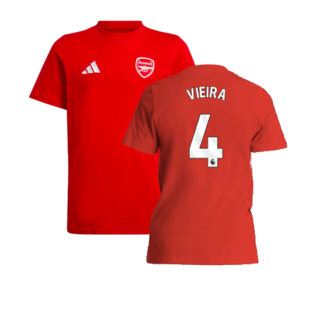 2024-2025 Arsenal Tee (Red) - Kids (Vieira 4)