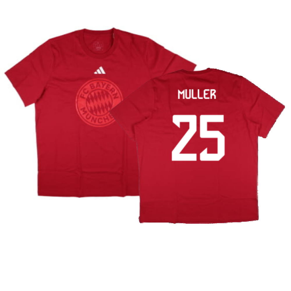 2024-2025 Bayern Munich DNA Graphic Tee (Red) (Muller 25)