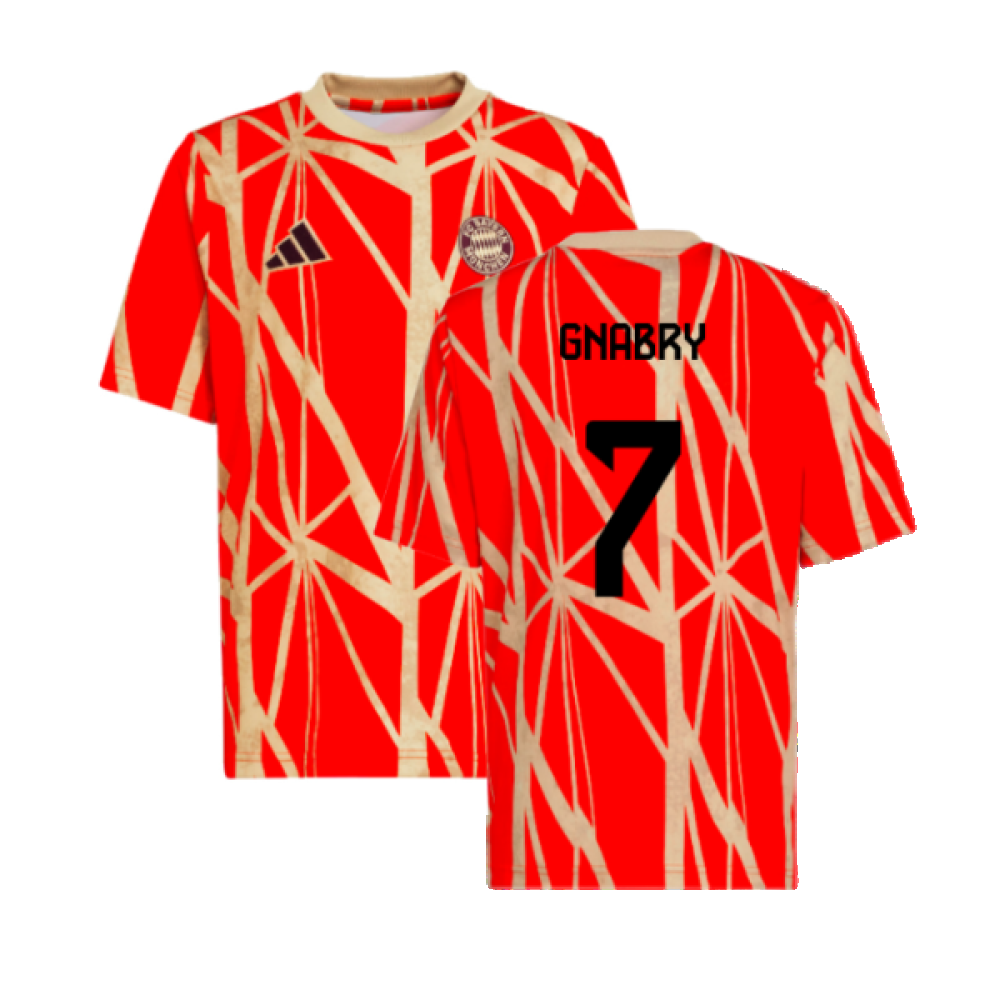 2024-2025 Bayern Munich Pre-Match Shirt (Red) (Gnabry 7)