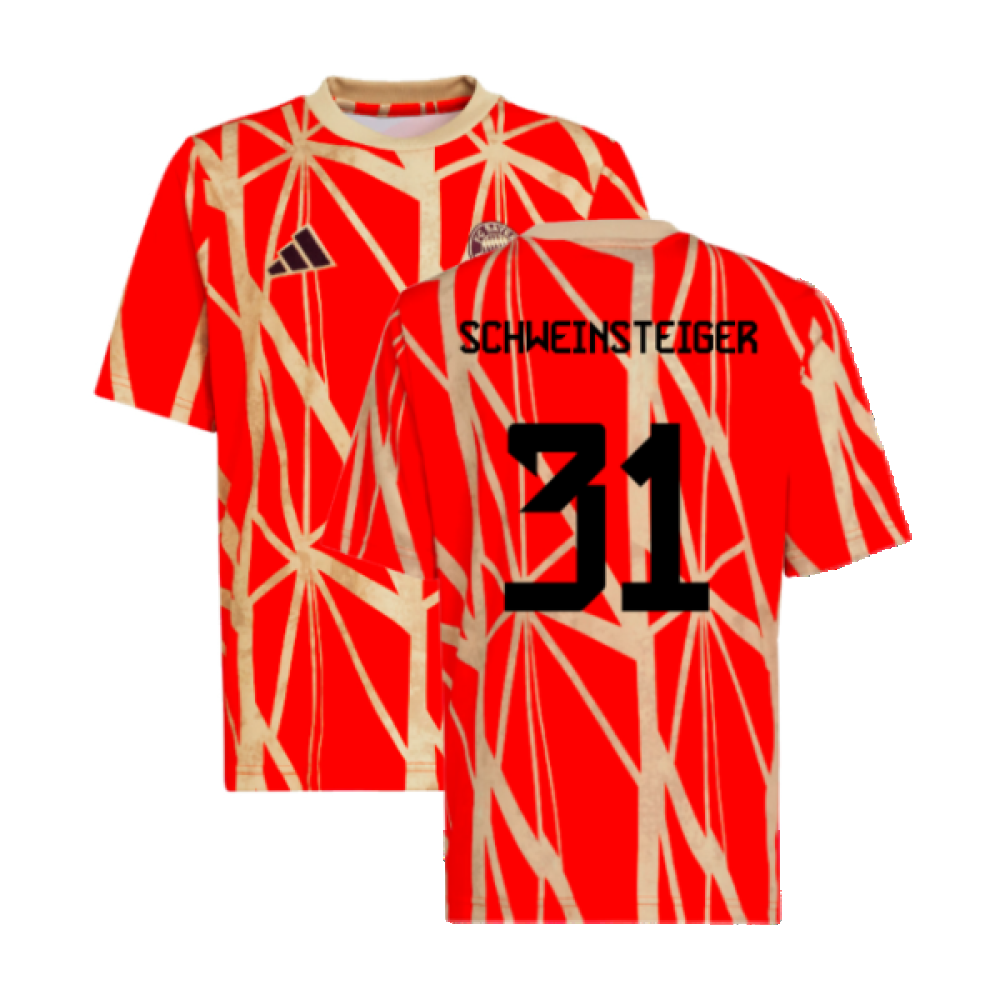 2024-2025 Bayern Munich Pre-Match Shirt (Red) - Kids (Schweinsteiger 31)