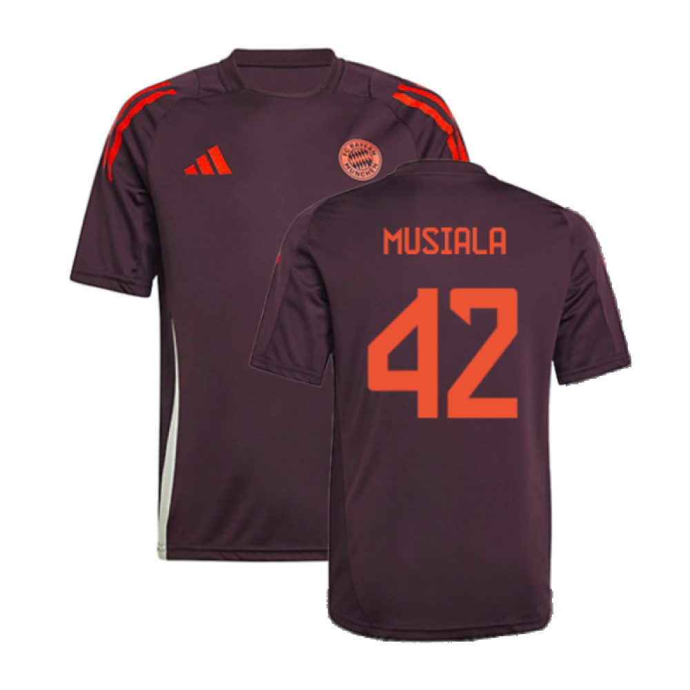 2024-2025 Bayern Munich Training Shirt (Shadow Maroon) - Kids (Musiala 42)