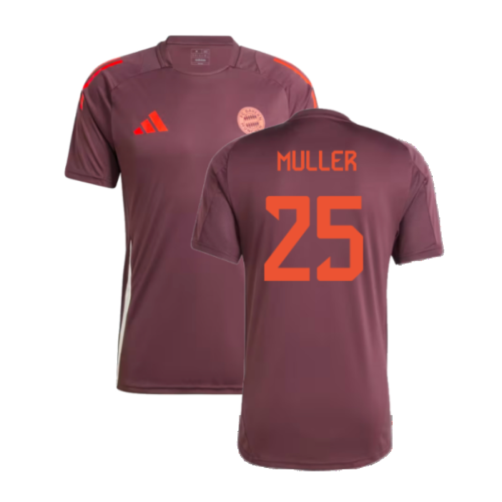 2024-2025 Bayern Munich Training Shirt (Shadow Maroon) (Muller 25)