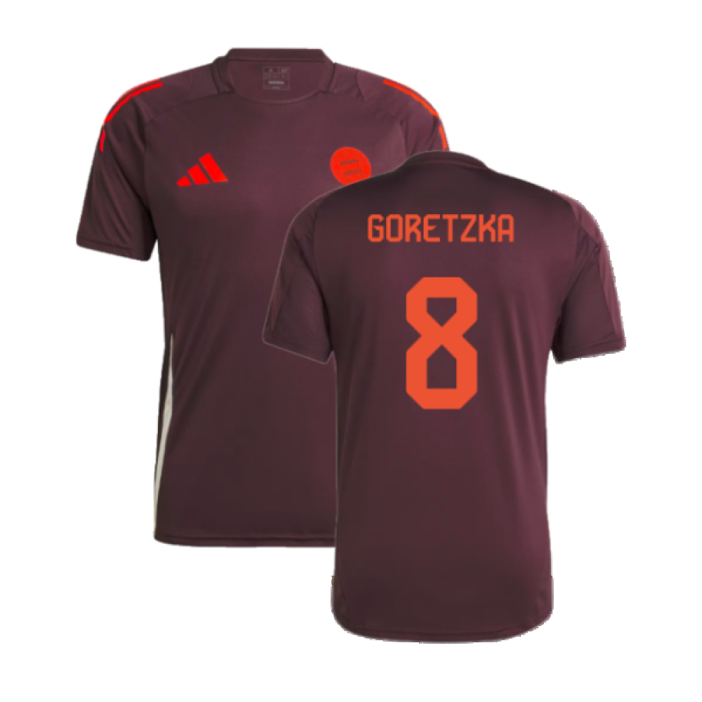 2024-2025 Bayern Munich Training Tee (Shadow Maroon) (Goretzka 8)