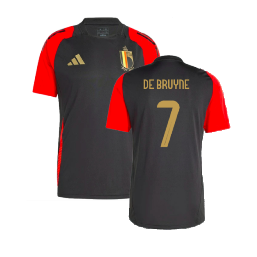 2024-2025 Belgium Training Jersey (Black) (De Bruyne 7)