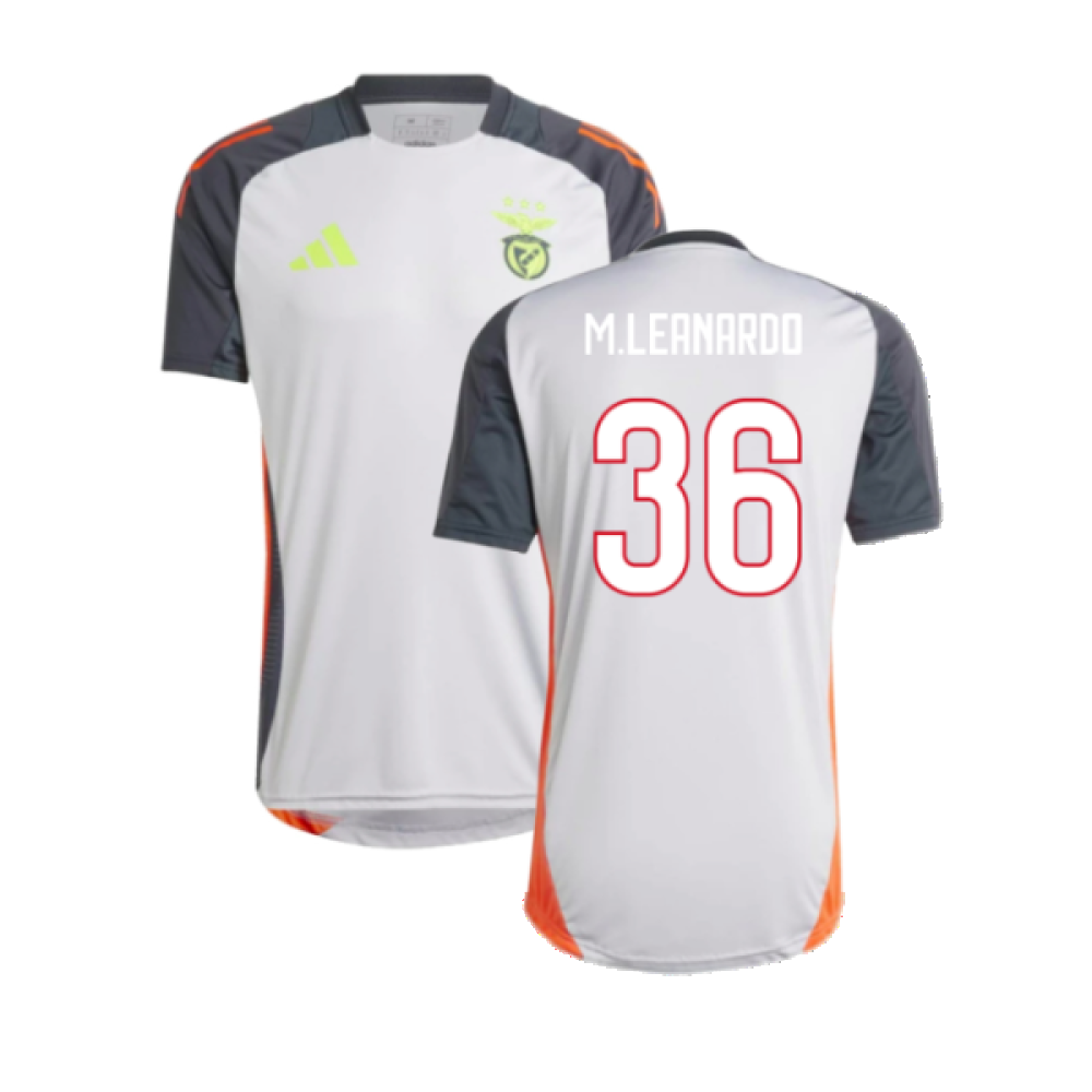 2024-2025 Benfica Training Jersey (Grey) (M.Leanardo 36)