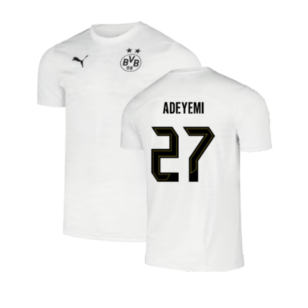 2024-2025 Borussia Dortmund Pre-Match Shirt (White) (Adeyemi 27)