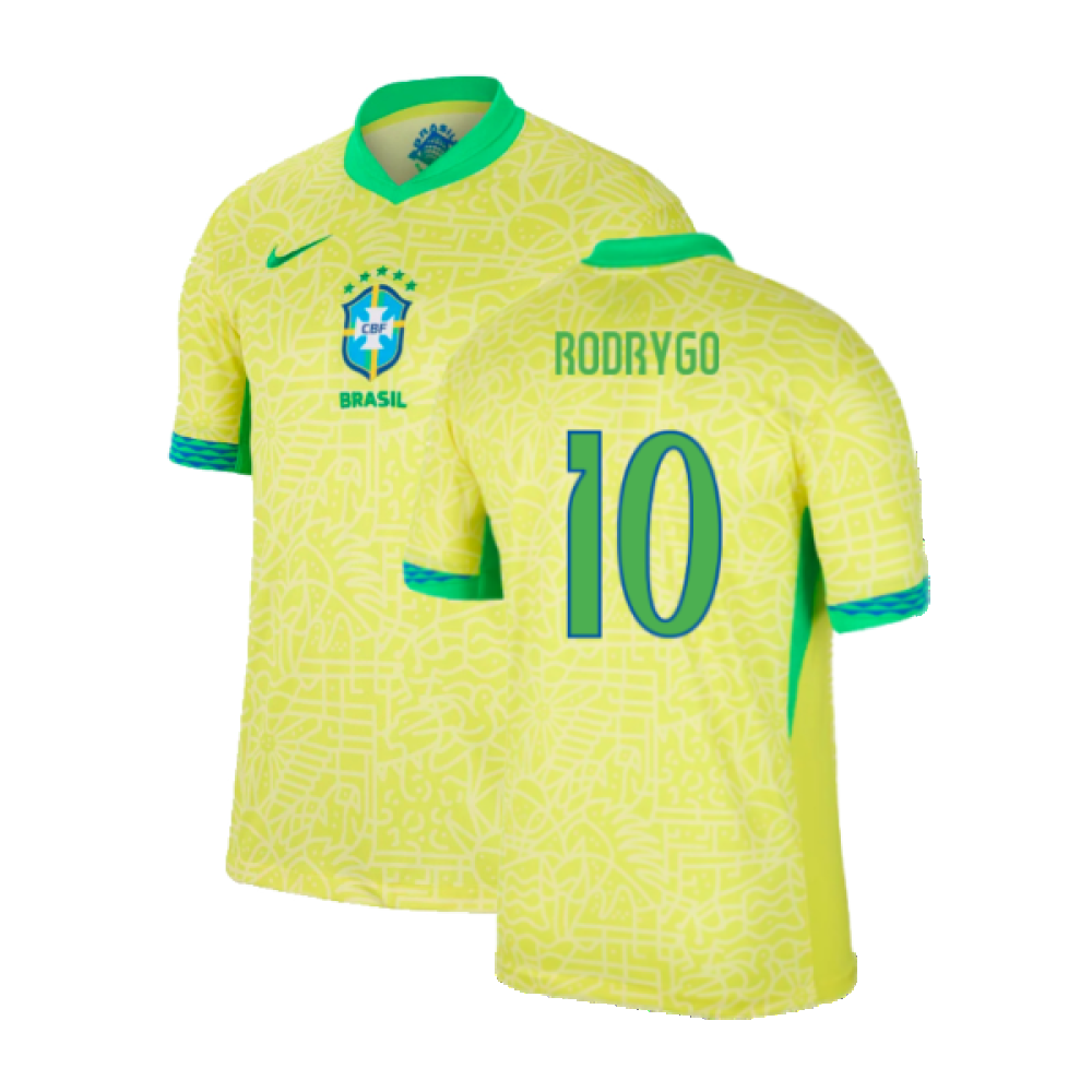 2024-2025 Brazil Home Shirt (Rodrygo 10)