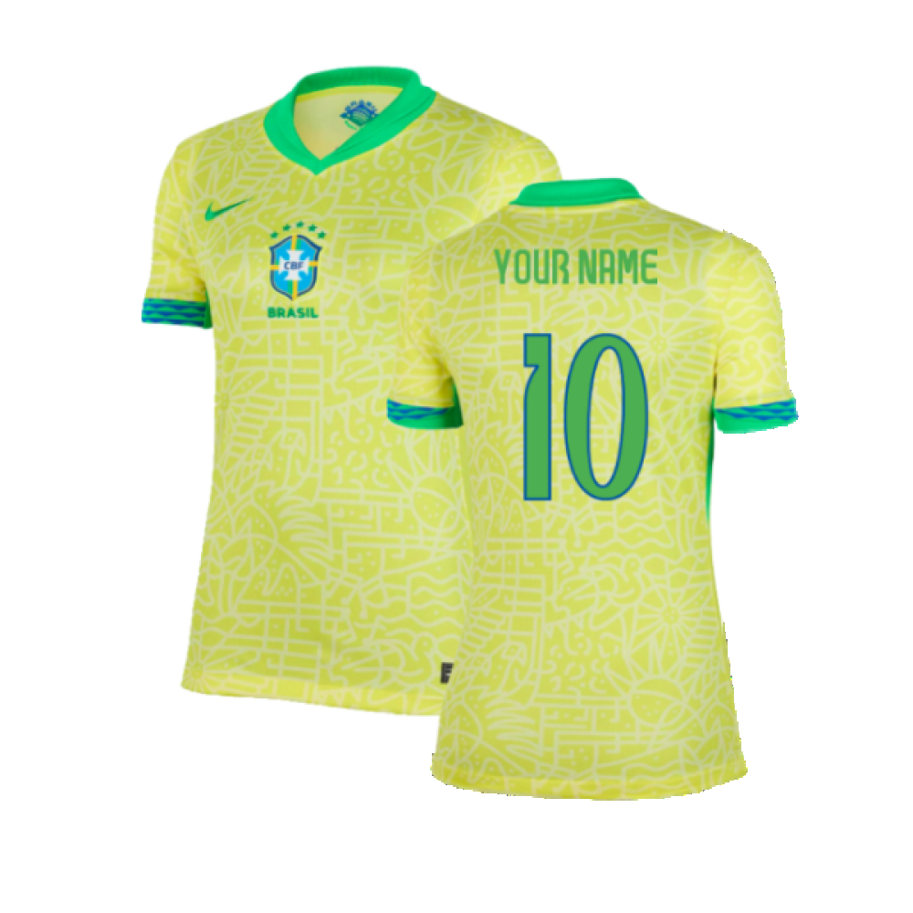 2024-2025 Brazil Home Shirt (Womens) (Your Name)