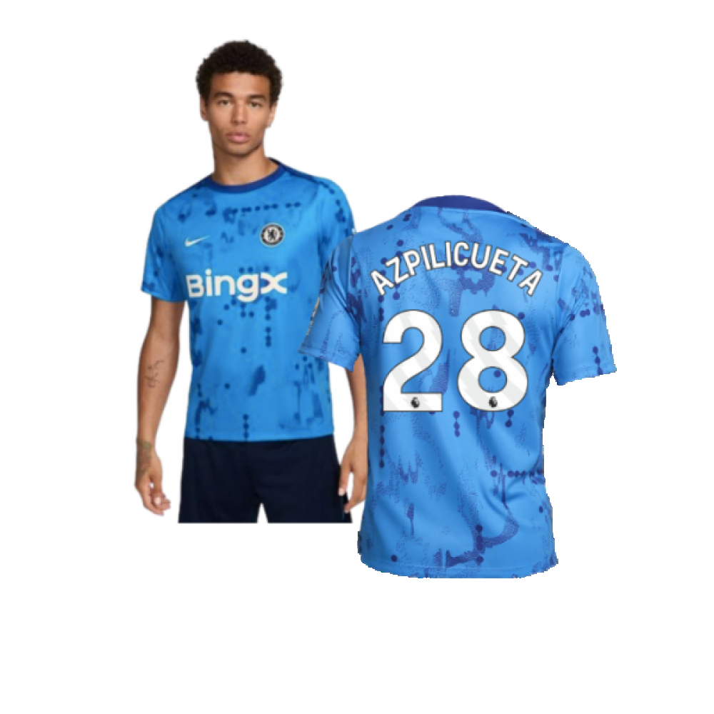 2024-2025 Chelsea Academy Pro Pre-Match Shirt (Blue) (Azpilicueta 28)