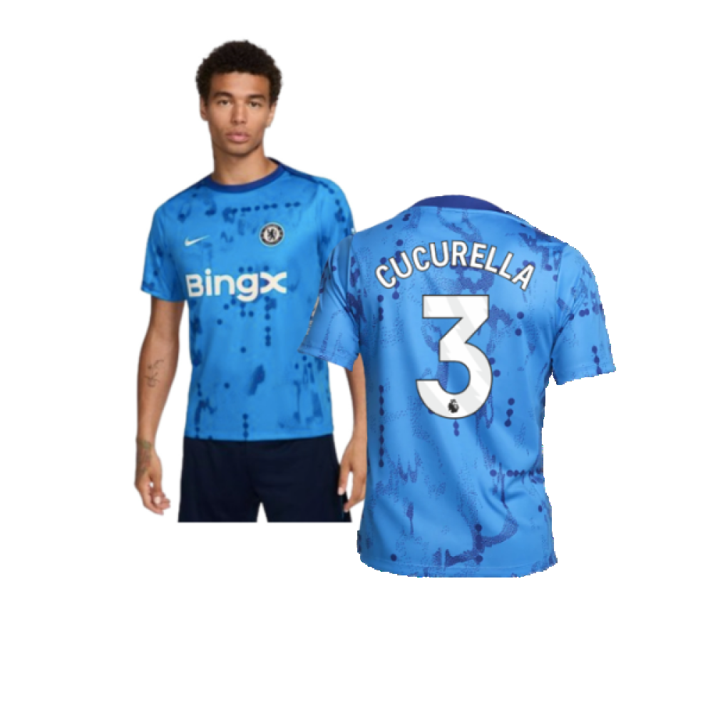 2024-2025 Chelsea Academy Pro Pre-Match Shirt (Blue) (Cucurella 3)