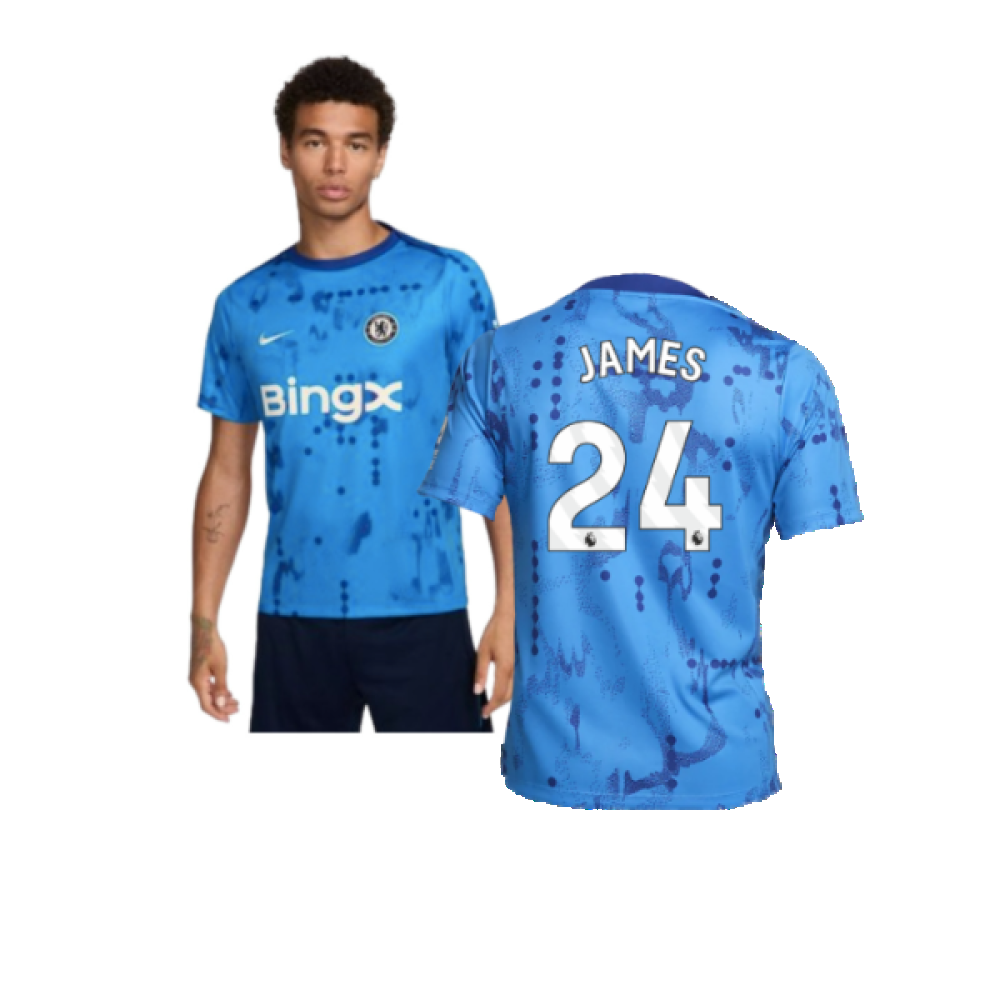 2024-2025 Chelsea Academy Pro Pre-Match Shirt (Blue) (James 24)