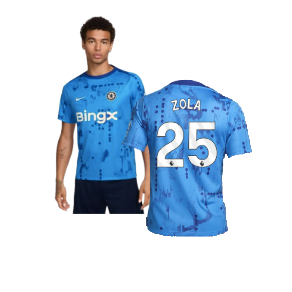 2024-2025 Chelsea Academy Pro Pre-Match Shirt (Blue) (Zola 25)