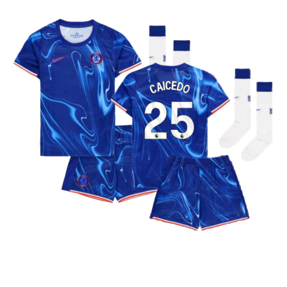 2024-2025 Chelsea Home Mini Kit (Caicedo 25)