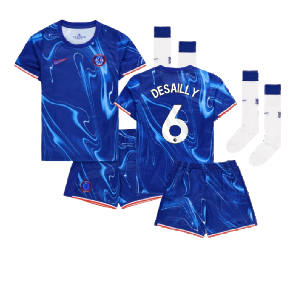 2024-2025 Chelsea Home Mini Kit (Desailly 6)