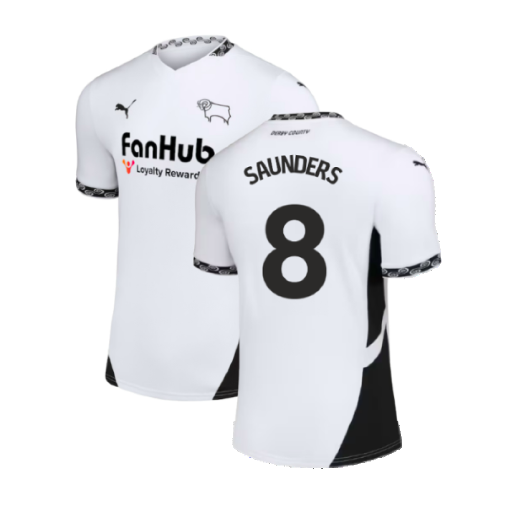 2024-2025 Derby County Home Shirt (Kids) (Saunders 8)