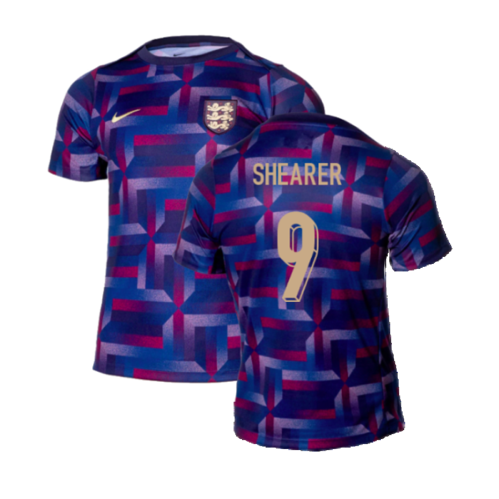 2024-2025 England Academy Pro Pre-Match Shirt (Purple Ink) (Shearer 9)