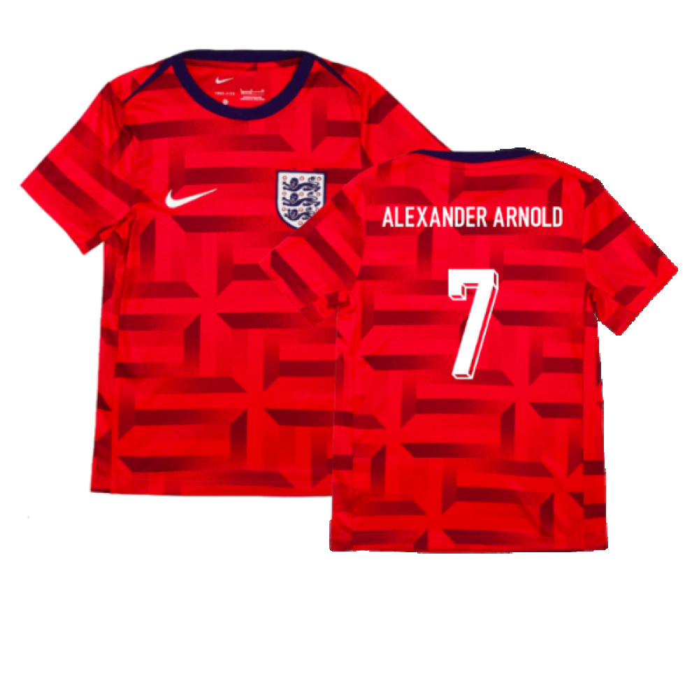 2024-2025 England Academy Pro Pre-Match Top (Siren Red) - Kids (Alexander Arnold 8)