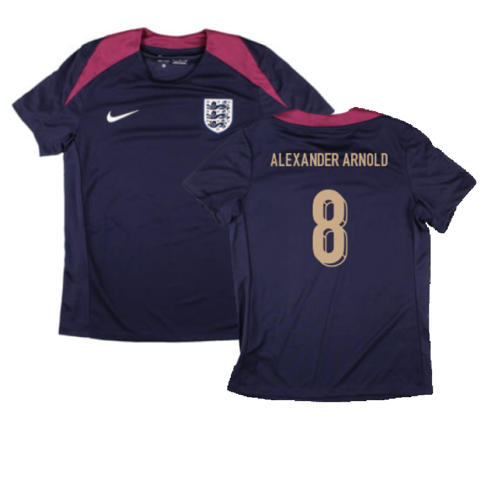 2024-2025 England Strike Dri-Fit Shirt (Purple Ink) - Womens (Alexander Arnold 8)