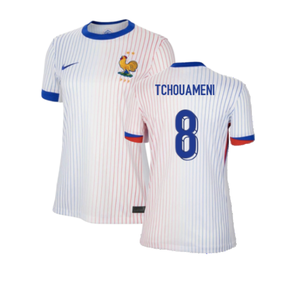 2024-2025 France Away Shirt (Womens) (Tchouameni 8)