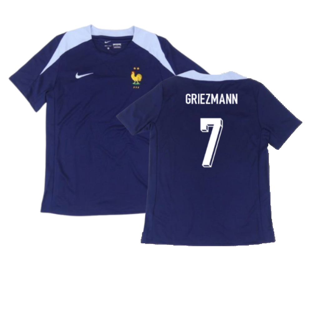 2024-2025 France Dri-Fit Strike Training Shirt (Navy) (Griezmann 7)