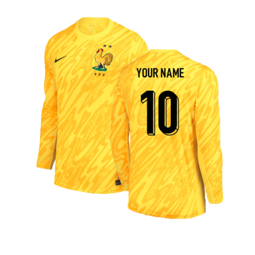 2024-2025 France Goalkeeper LS Home Shirt - Kids (Your Name)