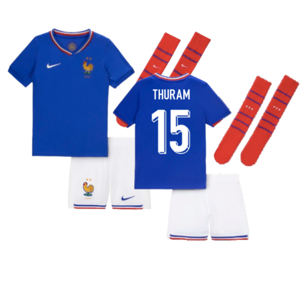 2024-2025 France Home Little Boys Mini Kit (Thuram 15)