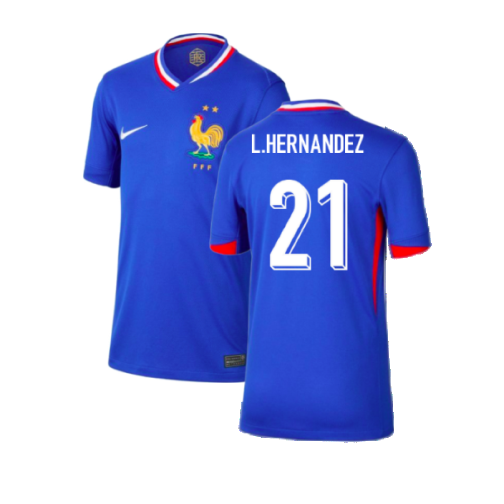 2024-2025 France Home Shirt (Kids) (L.Hernandez 21)