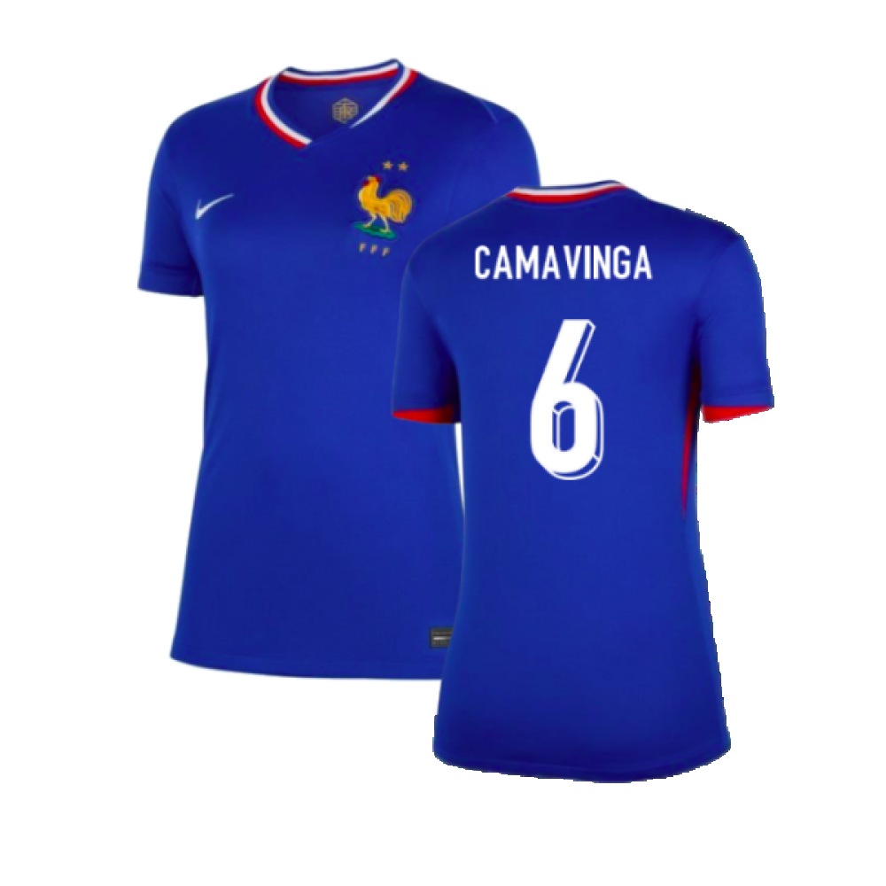 2024-2025 France Home Shirt (Womens) (Camavinga 6)