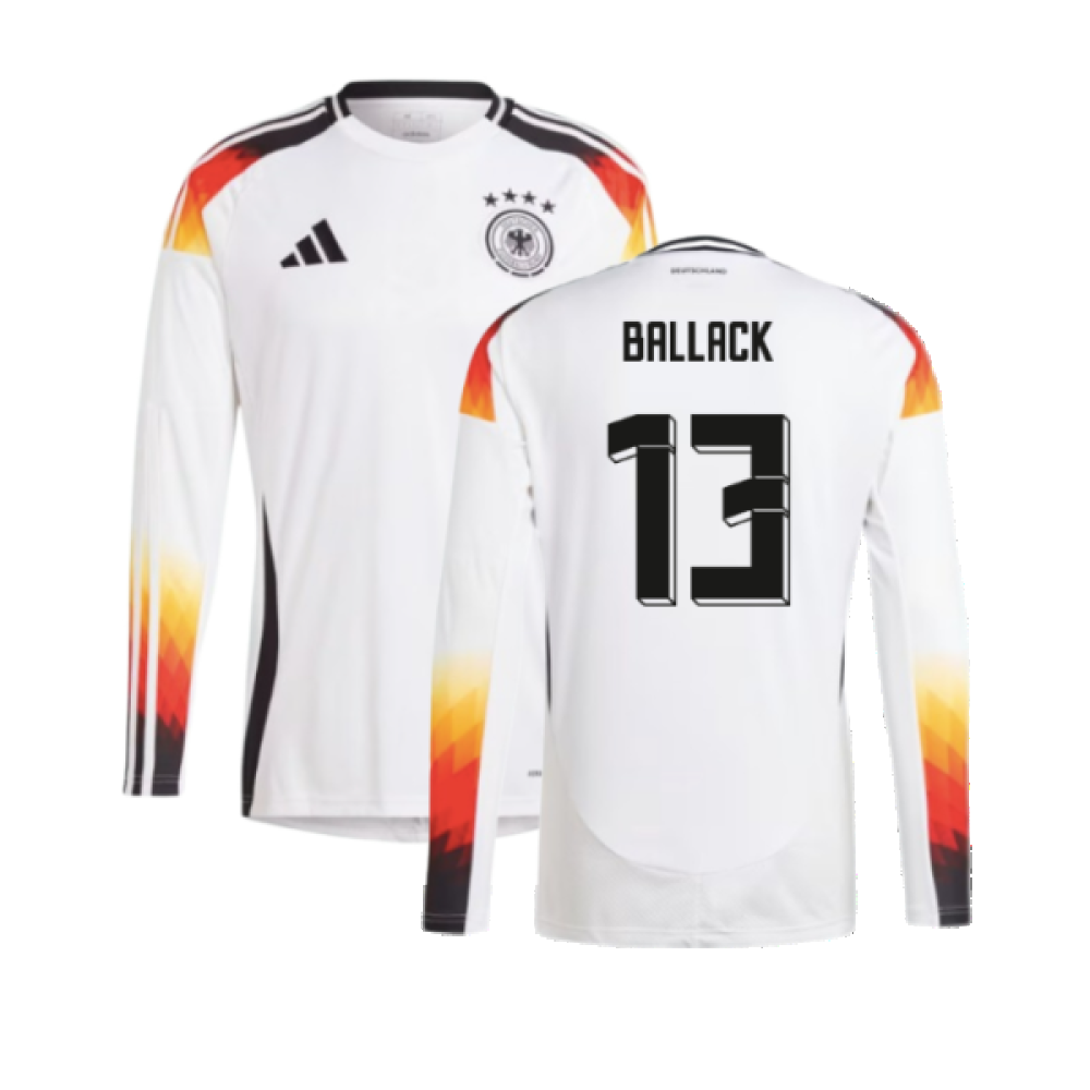 2024-2025 Germany Long Sleeve Home Shirt (Ballack 13)