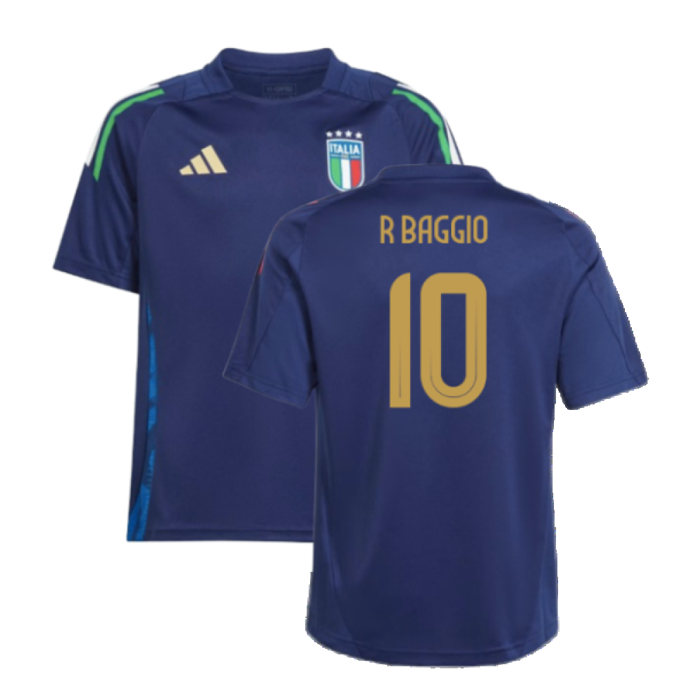 2024-2025 Italy Training Jersey (Navy) - Kids (R.BAGGIO 10)