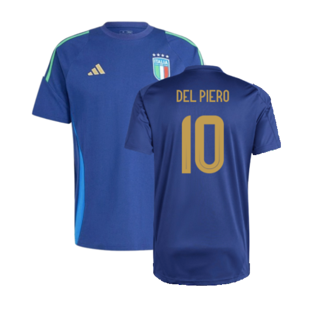 2024-2025 Italy Training Tee (Navy) (DEL PIERO 10)